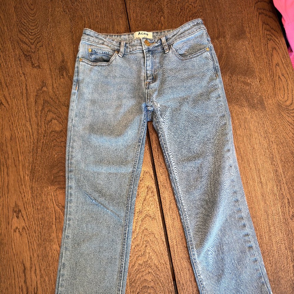 Acne Studios Cropped Raw HemJeans Jet Eighties Blue 27/24 - Picture 3 of 7